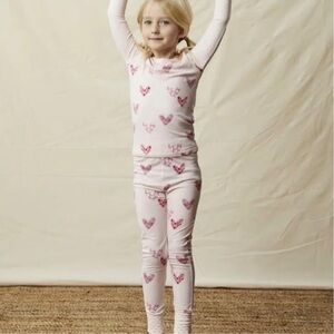 Matilda Jane Enchanted Garden Fairy Dust Allover Heart-Print PJ Set- Size 4